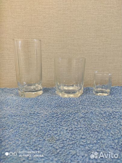 Набор: бокалы, стаканы, стопки