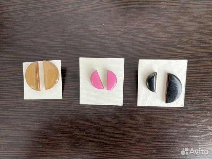Серьги из дерева