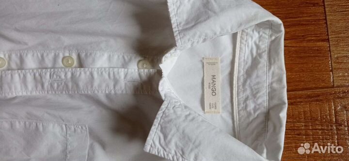 Рубашка белая для мальчика 152