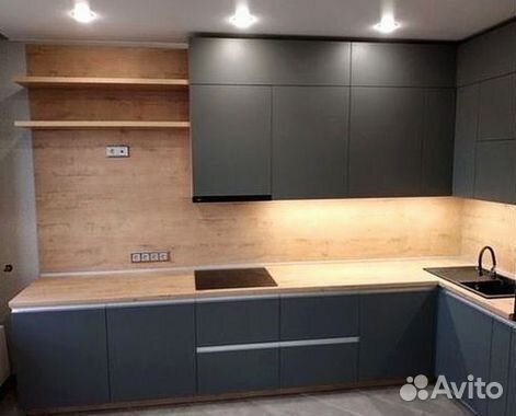 Угловая кухня с мдф фасадами