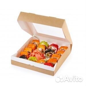 Картонная коробка ланч-бокс