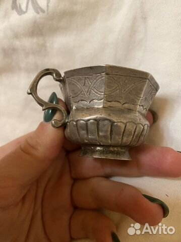 Редкая чарка, серебро 84, 1774 г