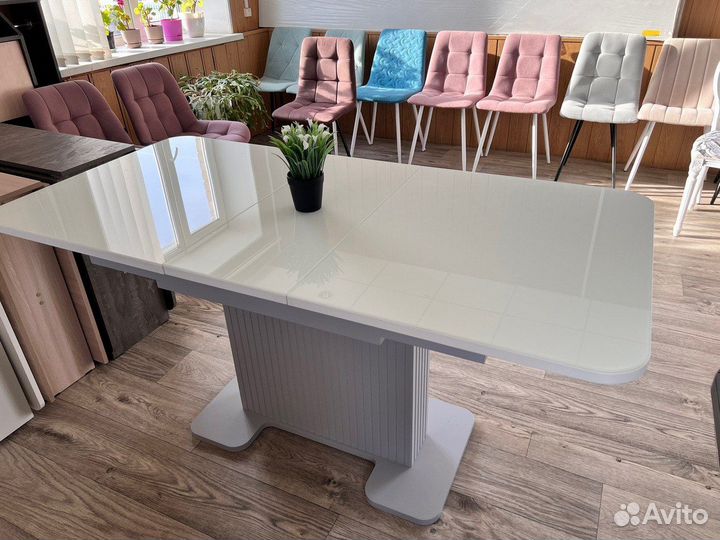 Стол кухонный раздвижной белый