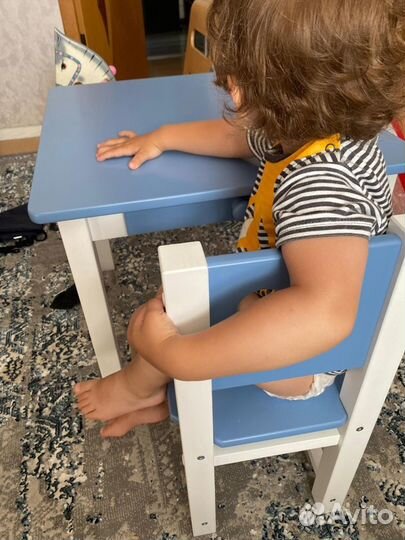 Детский стол и стул с ящиком