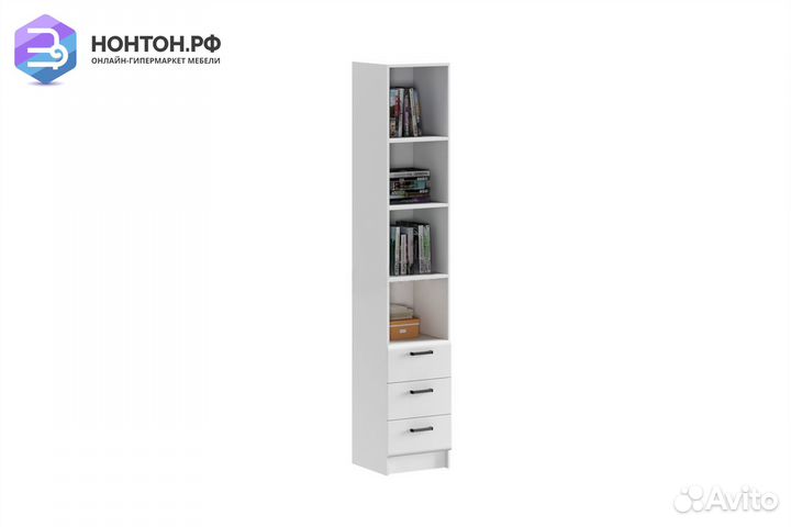 Стеллаж Вега NEW белый глянец / белый