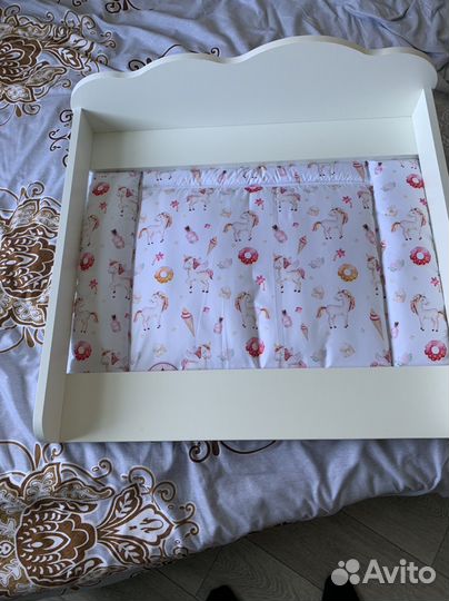 Доска пеленальная на комод + пеленальный матрасик