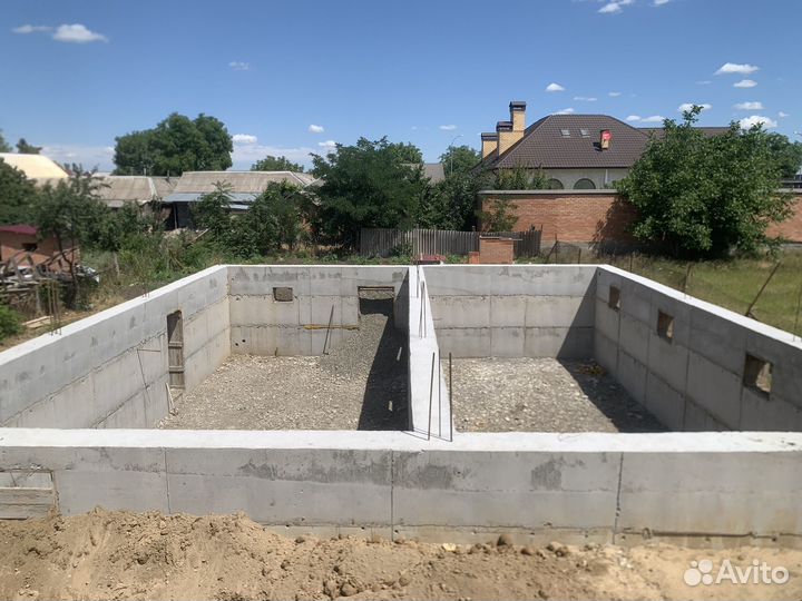 Заливка фундамента со своей опалубкой