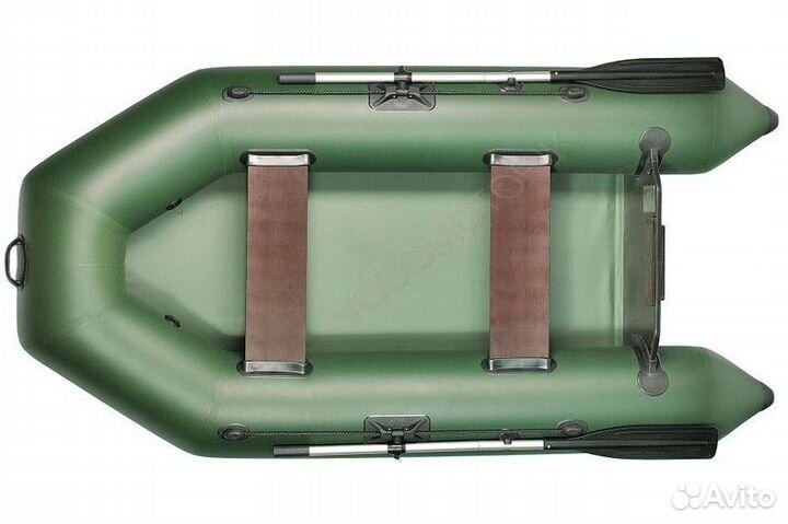 Лодка пвх под мотор Барс-2800, двухместная, зелён