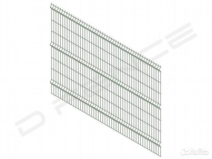 Забор 3D сетка, 3Д панель 2,53х2,03м пруток 4,8мм