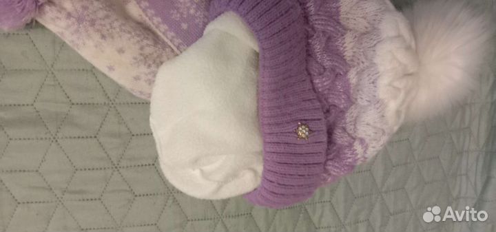 Комплект шапка и шарф для девочки