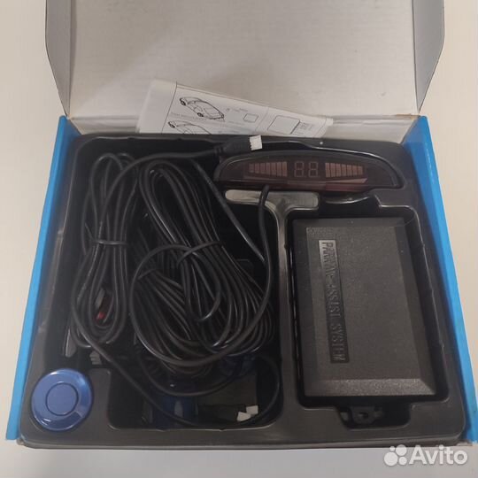 Парктроник на 4 датчика синий цвет