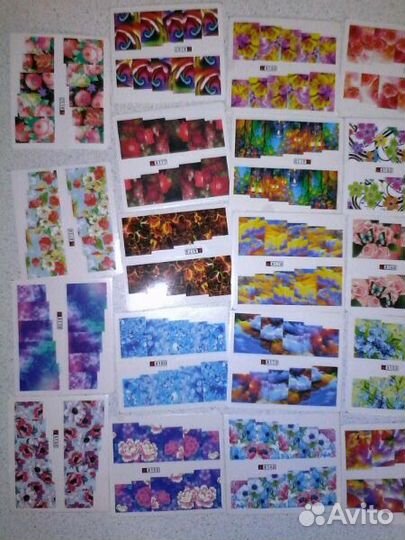 Наклейки на ногти, стразы, звездочки, дизайн ногте