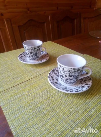 Набор из 2х чайных пар, фарфор (Германия)