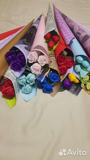 Корпоративные букеты из мыльных цветов