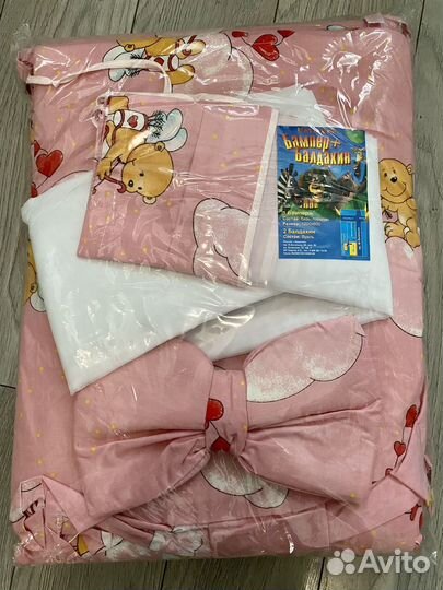 Комплект в кроватку (бампер+балдахин)