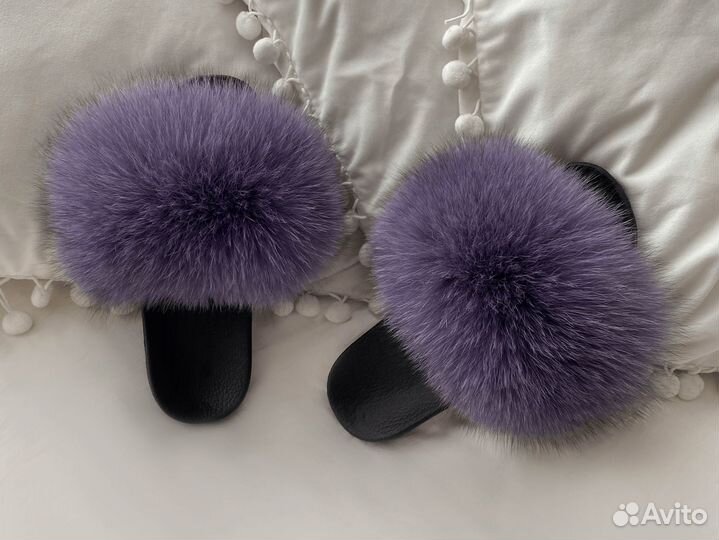Тапочки из натурального меха