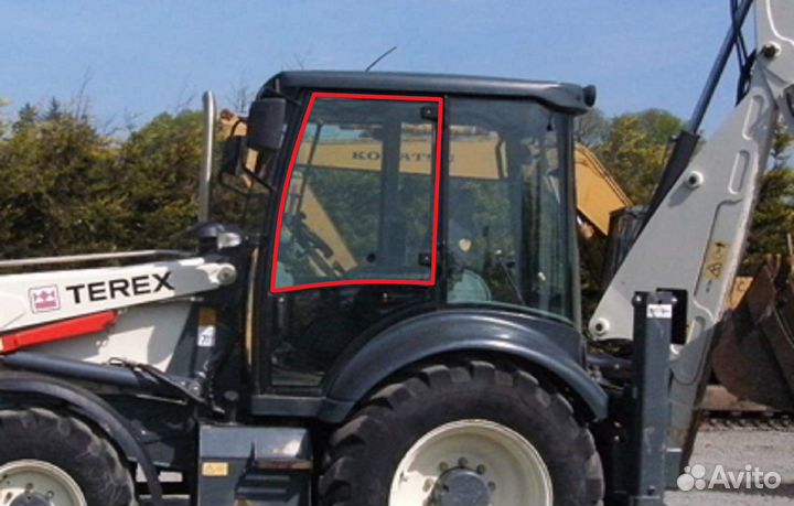 Стекло дверное верхнее лево/право Terex