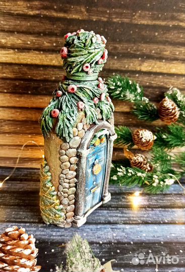 Бутылка подарочная новогодняя праздничная