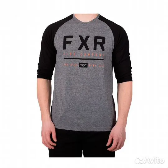 Футболка FXR Clutch Tech Sleeve Grey/Heather/Orang