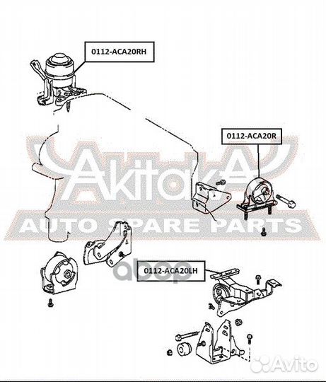 Подушка двигателя правая toyota RAV4