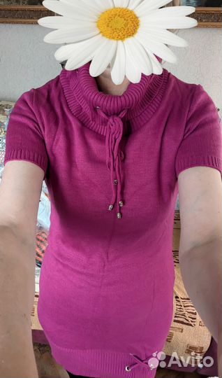 Платье вязаное 70% шерсть р.44