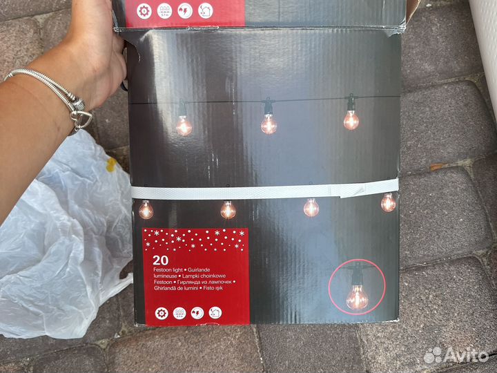 Гирлянды из лампочек винтаж 7m