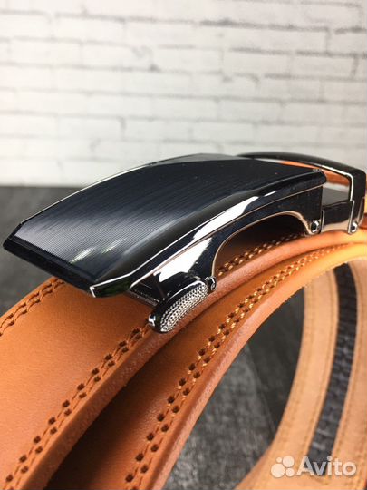 Кожаный ремень автомат мужской