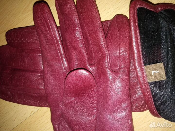 Перчатки из натуральной кожи новые