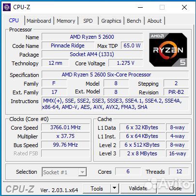 Комплект Ryzen 5 2600/B450/16GB