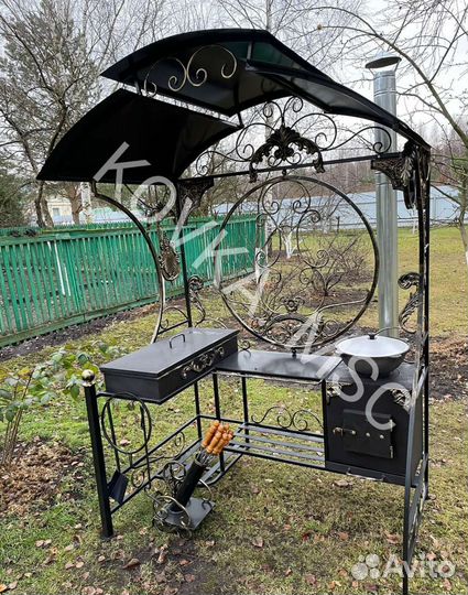 Мангал с крышей
