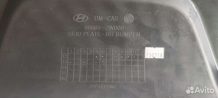 Накладка заднего бампера hyundai santa fe