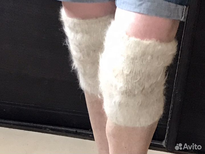 Наколенники из собачьей шерсти ручная работа