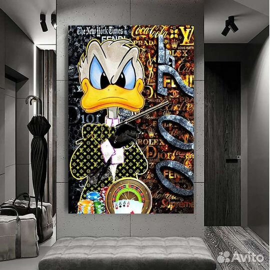 Современная картина маслом Дональд Бонд