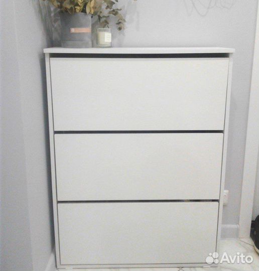 Обувница белая не икеа Тумба комод для обуви