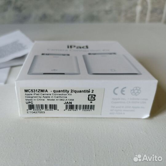 Адаптер Apple iPad Camera Connection Kit