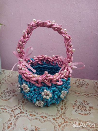 Вязание на заказ. Корзины, шкатулки