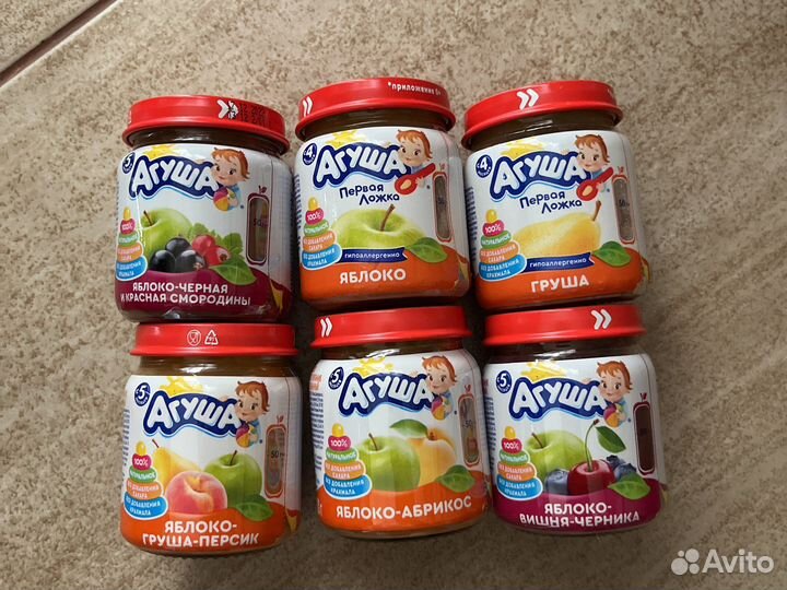 Детское фруктовое пюре агуша