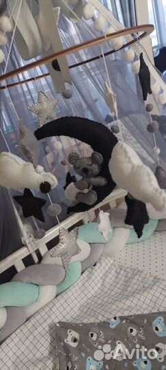 Косички, бортики, постельное бельё в кроватку