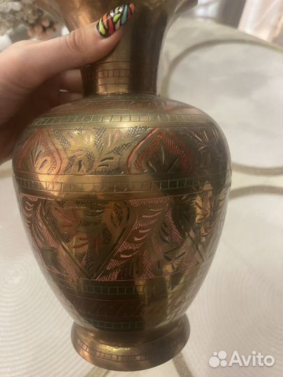 Ваза индия латунь