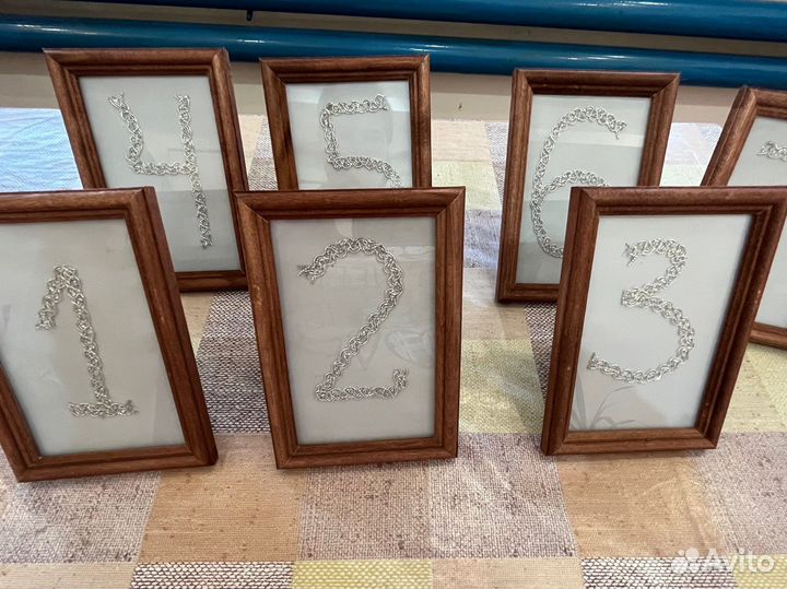 Номерки на свадебный стол