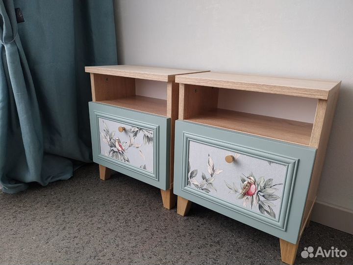 Тумбочки с птичками, прикроватные. Редизайн