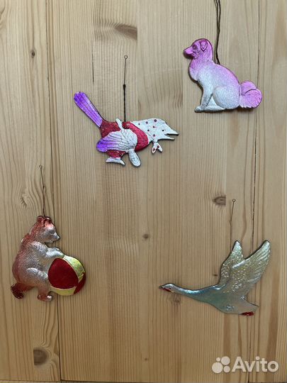 Елочные игрушки картонаж СССР