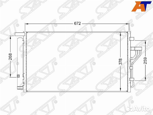 Радиатор кондиционера hyundai IX35 10, hyundai tuc