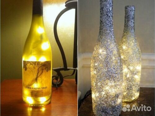 Бутылки стеклянные для творчества декора