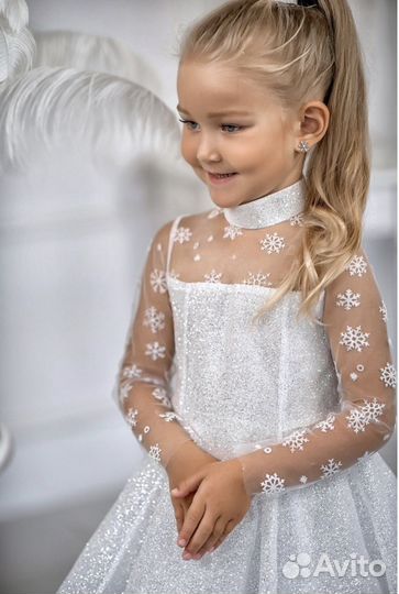 Платье карнавальное Снежинка