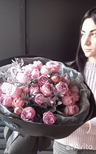 Розы пионовидные цветы букеты пионы