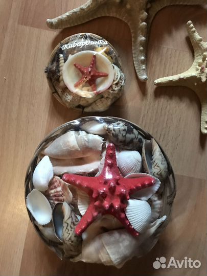 Морская тематика звезды, наборы ракушек