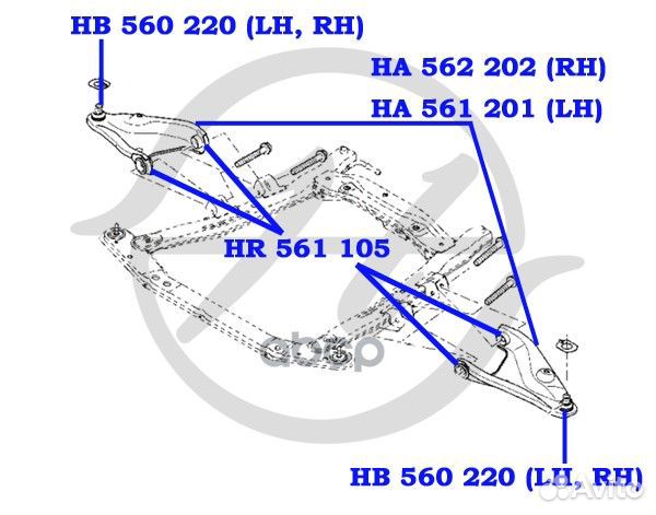 Рычаг передней подвески, нижний, правый logan