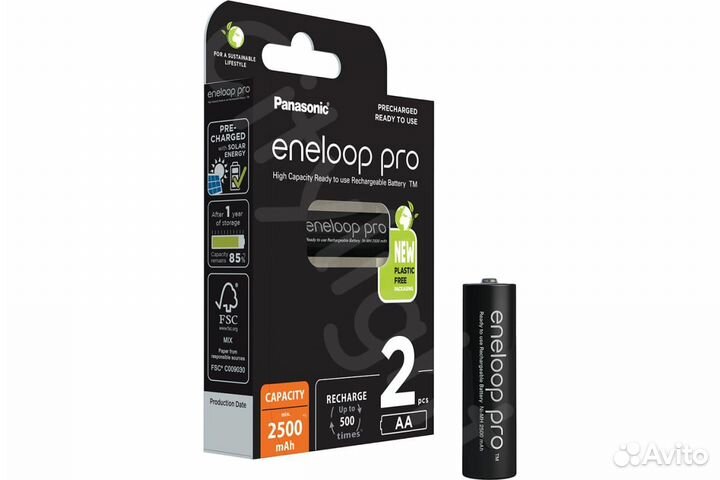 Аккумулятор AA Panasonic eneloop pro 2500mAh 1шт