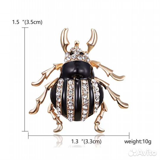 Брошь жук
